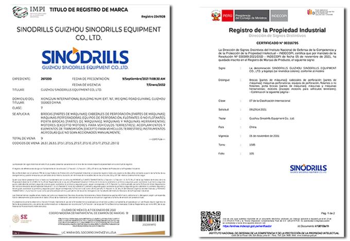 Congratulations on the Success of SINODRILLS Overseas Trademark Registration